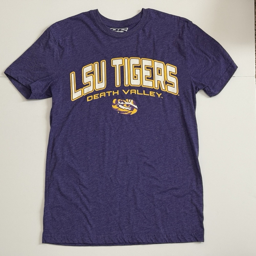LSU Tigers Purple Short Sleeve Shirt Size Sm          ‎   Geaux Tigers